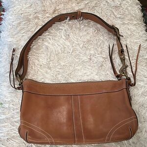 Coach Legacy Natural Tan Leather Purse Handbag Duffel Bag No. J0693-10559